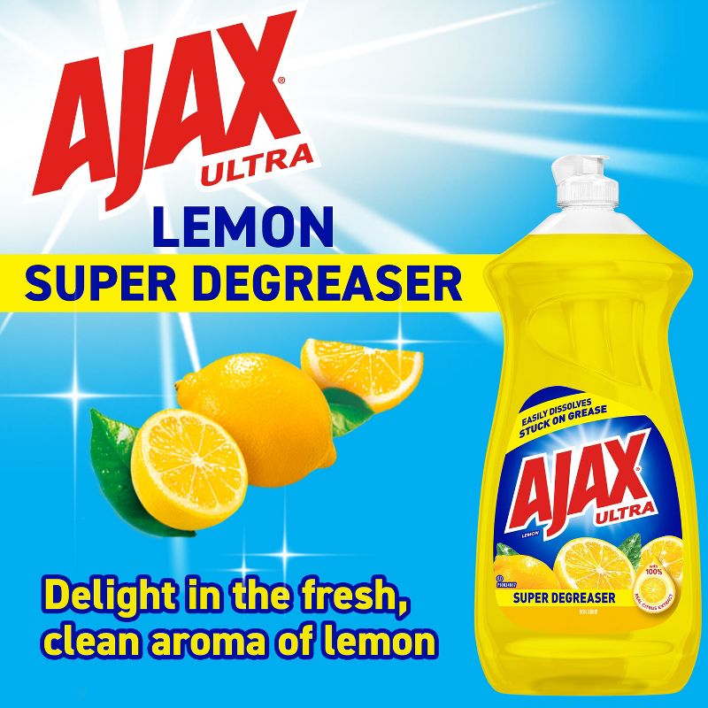 Ajax Lemon Ultra Super Degreaser Dishwashing Liquid Dish Soap, 5 of 12