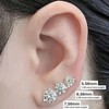 Gold Post Earrings with Gorgeous and Elegant Temperament. Style, 1.0ct - 4ct - 3 of 4