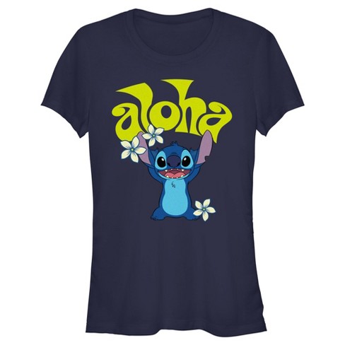 Junior's Women Lilo & Stitch Aloha Wavy Text T-Shirt - image 1 of 4