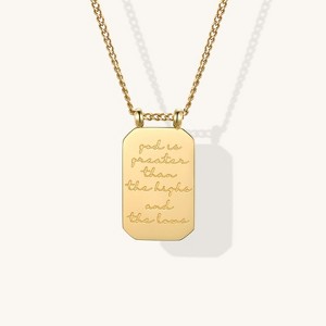 Mantra Jewelry - God Is Greater Than The Highs And The Lows - Necklace Yellow Gold One Size - 1 of 4