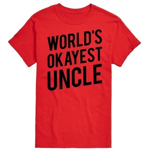 Men's - Instant Message - Worlds Okayest Uncle Short Sleeve Graphic T-Shirt - 1 of 4