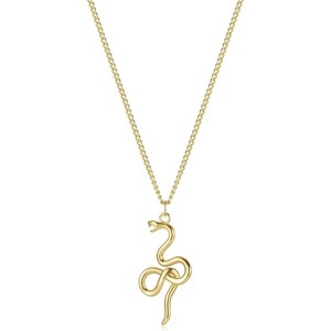 14K Gold Animal Pendant Necklace - Butterfly/Bird/Cat Charms, Dainty Minimalist Chain for Women - 1 of 4