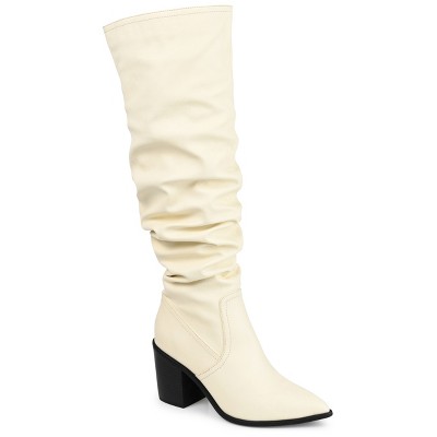 Journee Collection Womens Pia Stacked Heel Over The Knee Boots