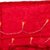 Kurt Adler 19-Inch 70-Light Warm White LED Red Square Tree Skirt Collar - 4 of 4