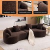 TIRAMISUBEST MODEL Compression Sofa - 4 Seater White Sofa with Chenille Fabric, Full Sponge, and 4 Pillows for Living Room & Apartment - 4 of 4