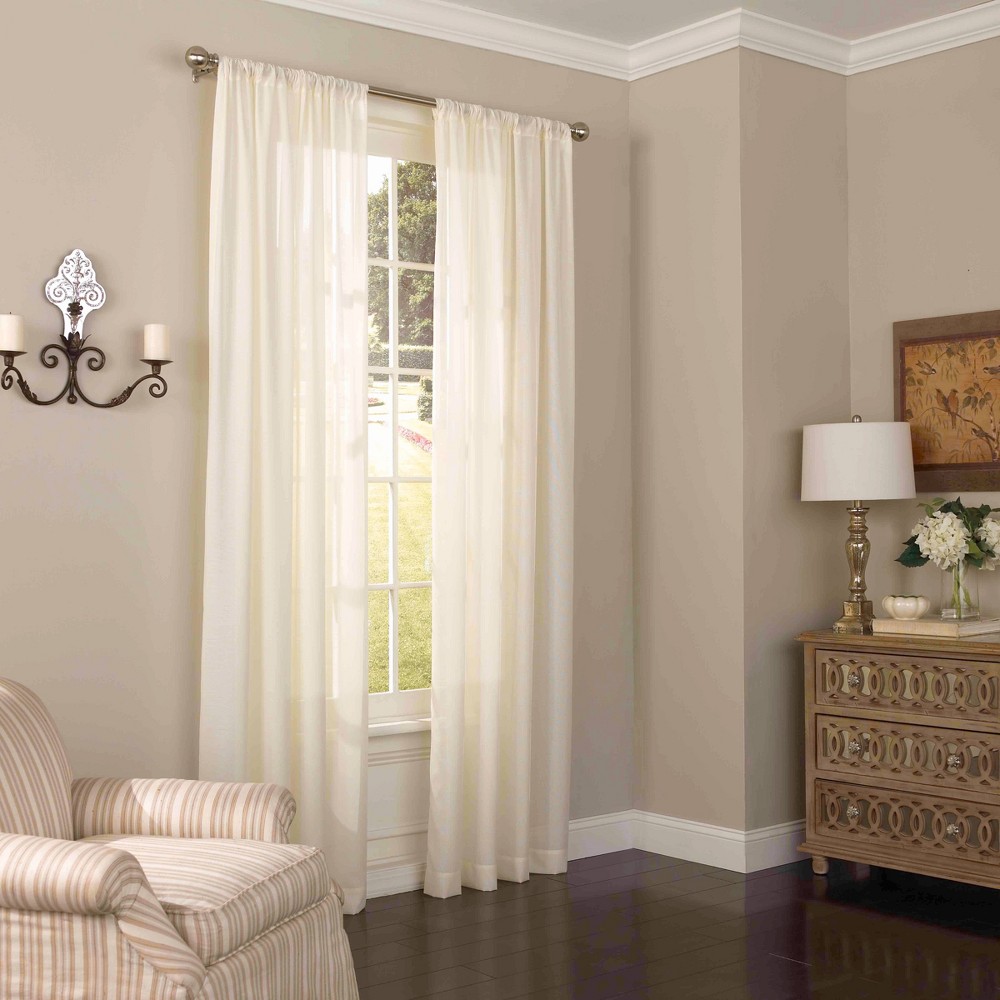 Photos - Curtains & Drapes Eclipse 95"x52" Chelsea UV Light Filtering Curtain Panel Ivory  
