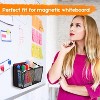 Magnetic Pencil Holder Mesh Marker Holder Black 2 Baskets Perfect for Whiteboard Refrigerator Locker Accessories - 2 of 4