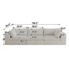 118.2" Blue  Corduroy Fabric Deep Seat Couches Cloud Sofa for Living room Double-layer design Removable  Cushion No Assembly - 4 of 4