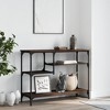 vidaXL Console Table with Shelves Brown Oak 39.4 in.x13.8 in.x29.5 in. - 3 of 4