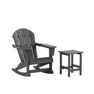 WestinTrends 2-Piece Set Outdoor Adirondack Rocking Chair with Side Table - 1 of 2