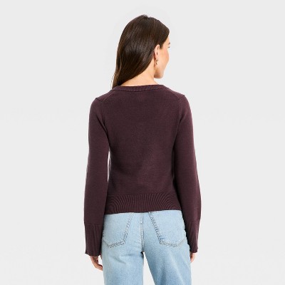 Women's Button-Down Scoop Neck Cardigan Sweater - Universal Thread