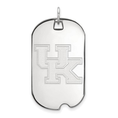 Black Bow Jewelry 10k White Gold Kentucky Wildcats NCAA Large Pendant