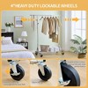 Kumasinova Rolling Coat Rack Freestanding with 600LBS Capacity,Garment Rack with Wheels,Adjustable  Foldable Portable Clothing Rack for Bedroom - 3 of 4