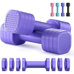 Adjustable Dumbbell Set of 2, for Women with Soft TPU Handle, Compact Free Weights for Home Gym - 1 of 4