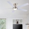 YUHAO 48 in. Indoor Modern Contemporary Plywood Blades Reversible DC Motor Low Profile Ceiling Fan with Light and Remote Control - 2 of 4