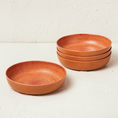 34oz 4pk Melamine Dinner Bowls Orange - Opalhouse™ designed with Jungalow™