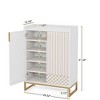 Kumasinova 29.52" Shoe Cabinet,Modern Freestanding 5-Tier Shoe Storage Organizer with Adjustable Shelves and 2 Doors for Entryway,Hallway,Closet - 3 of 4