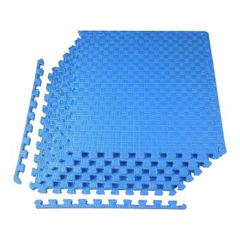 PROSOURCEFIT Extra Thick Exercise Puzzle Mat Blue 24 in. x 24 in