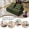 Modular 2-Seater Sofa Chair, No Armrests, At will DIY,  w/Neck & Lumbar Pillows - Soft Corduroy, Space-Saving, No Assembly - 4 of 4