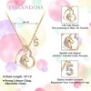 Turandoss 18K Gold Heart Unicorn Necklace for Girls - Dainty Zircon Pendant Necklace for Kids, Birthday Gifts for girls 3-8 Year Old, 18+2.5Inches - 4 of 4