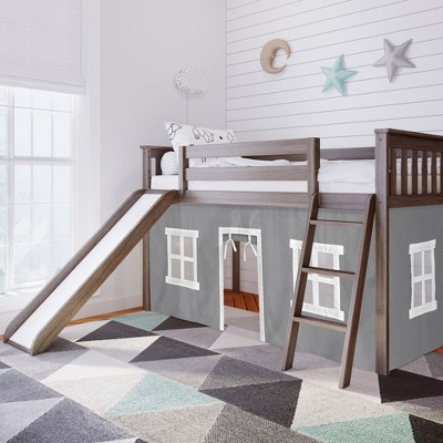 Loft Bed With Slide Target, Twin Loft Bed With Slide And Storage