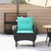 vidaXL Patio Rocking Chair Black, Turquoise - 3 of 4