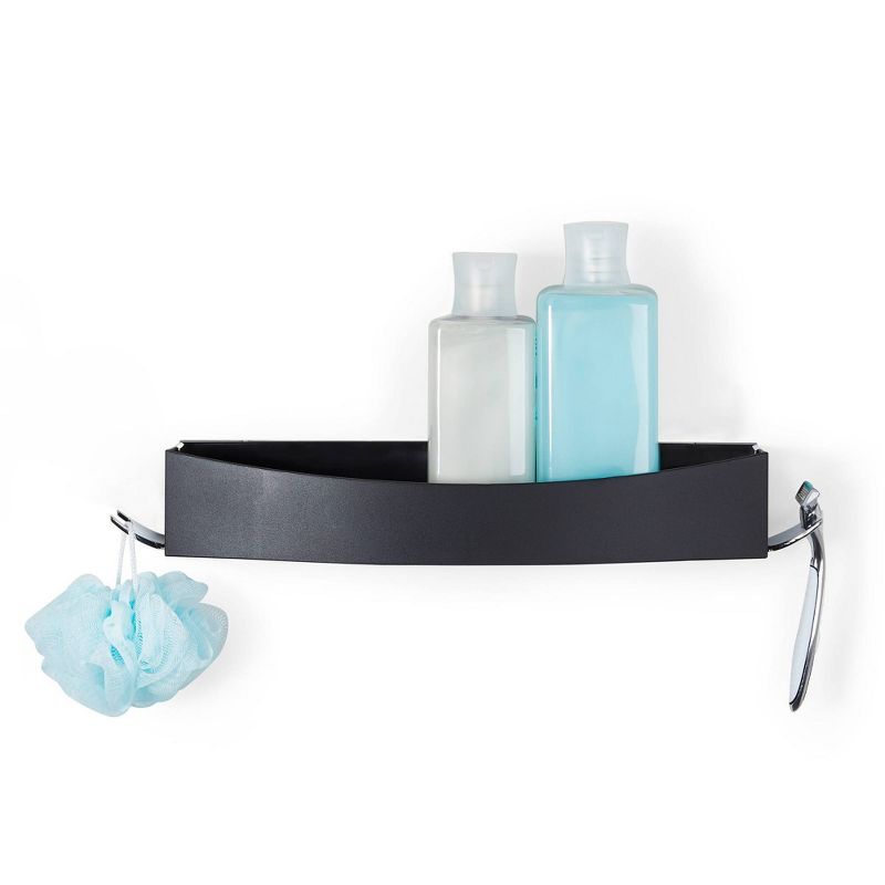 Clever Flip Shower Basket or Shelf Black - Better Living Products, 3 of 11