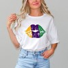 Simply Sage Market Women's Mardi Gras Lips Short Sleeve Graphic Tee - 2 of 4