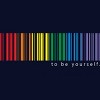 Adult Design By Humans Pride Rainbow Barcode To Be Yourself By mikmom T-Shirt - 2 of 2