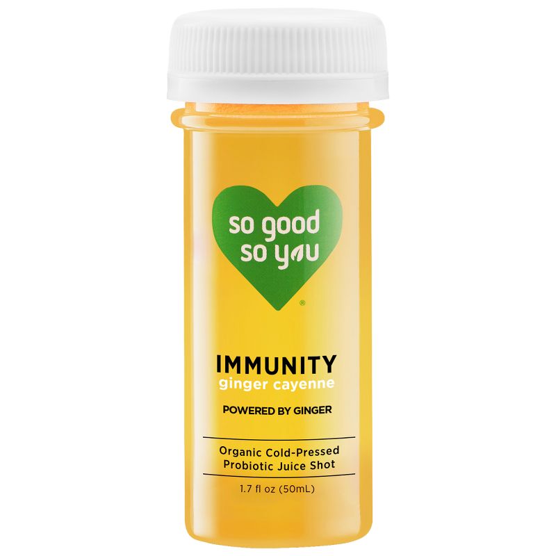 So Good So You Immunity Ginger with Cayenne Organic Probiotic Shot - 1.7 fl oz, 1 of 9