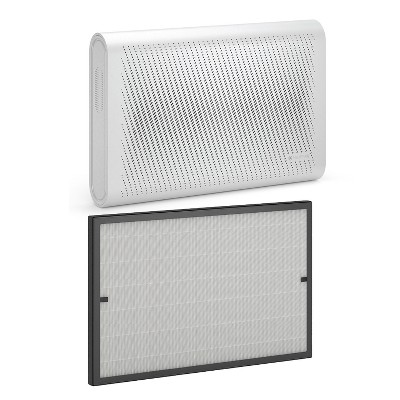 Medify Air MA-35-B1 Wall Mountable 640 Sq Ft Air Cleaner Purifier, Silver Bundled with H13 True HEPA Replacement Filter (1 Pack)