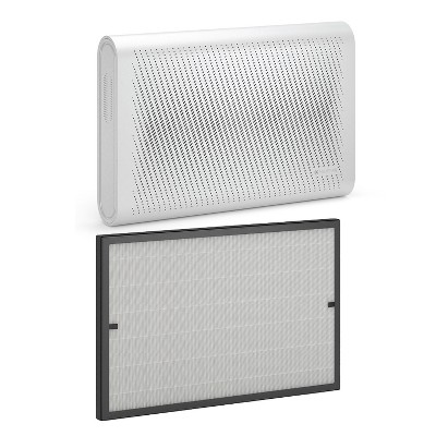 Medify Air MA-35-B1 Wall Mountable 640 Sq Ft Air Cleaner Purifier, Silver Bundled with H13 True HEPA Replacement Filter (1 Pack)