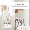 CAVINAS Mirror Jewelry Cabinet Full-Length Floor Standing LED Light Jewelry Armoire Organizer 4 Adjustable Angles - 4 of 4