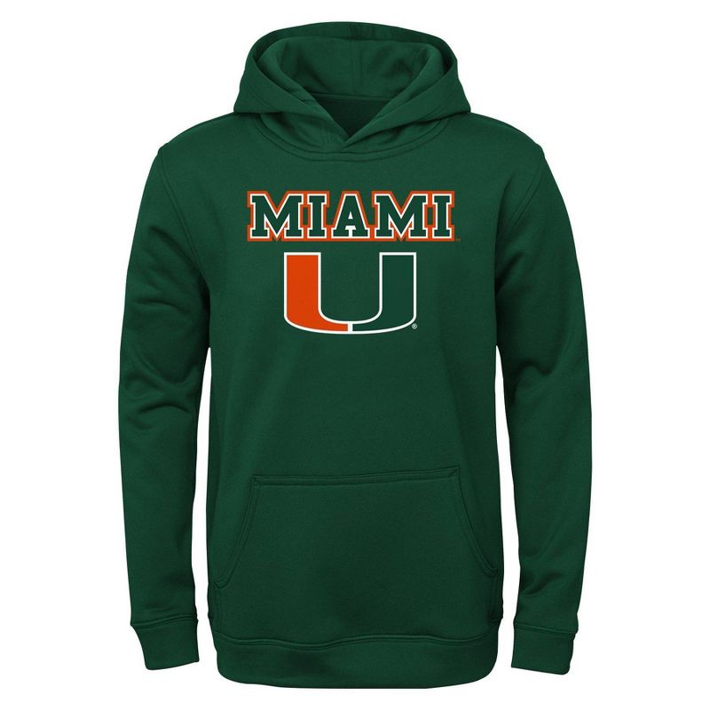 NCAA Miami Hurricanes Boys&#39; Poly Hooded Sweatshirt, 1 of 2