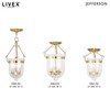 Livex Lighting Jefferson 3 - Light Flush Mount in  Polished Brass - 4 of 4