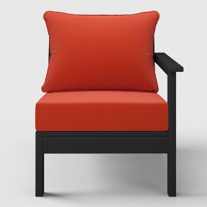 WestinTrends  Avalon Outdoor Patio HDPE Right Arm Facing Sectional Corner Club Chair with Patio Cushions - 1 of 4