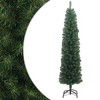 vidaXL Artificial Christmas Tree Green PVC, Steel, Plastic Slim - 70.9" Green without flocked white snow - 2 of 4