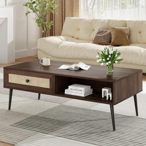 SEVOBAL TV Stands and Consoles Practical Storage Space Versatile Design, User Friendly for Living Room Office Entryway, Brown, 23.2"*47.2"*17.7" - 1 of 4