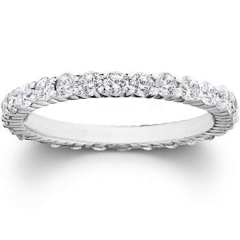 Pompeii3 1ct Diamond Eternity Wedding Ring in 14k White, Yellow, Rose Gold, or Platinum