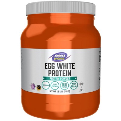 Egg White Protein with BCAAs by Now Foods  -  1.2 lbs Powder