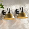 Possini Euro Design Miles 12 1/2" High Modern Industrial Outdoor Wall Light Fixture Mount Porch House Exterior Outside Set of 2 Weatherproof Black - 2 of 4