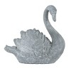 SEVOBAL Planters Mgo Swan Planter with Elegant Design for Indoor and Outdoor Flower Display, Gray, 16.5"*9"*15.5" - 3 of 4