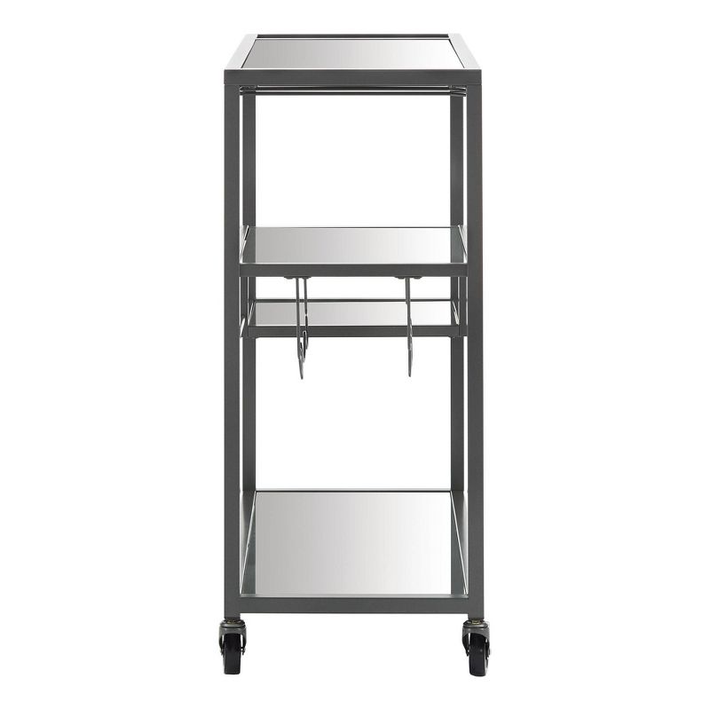 Estelle Step Tier Metal and Glass Bar Cart - Inspire Q, 4 of 13
