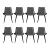 WJSHome Modern Dining Chairs Set of 8, Minimalist Kitchen & Dining Room Chairs, Upholstered PU Leather Cushion Seat and Sturdy Metal Legs - 3 of 4
