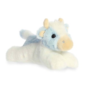 Aurora Small Billie Blueberry Cow Mini Flopsie Adorable Stuffed Animal Blue 8.5" - 1 of 4