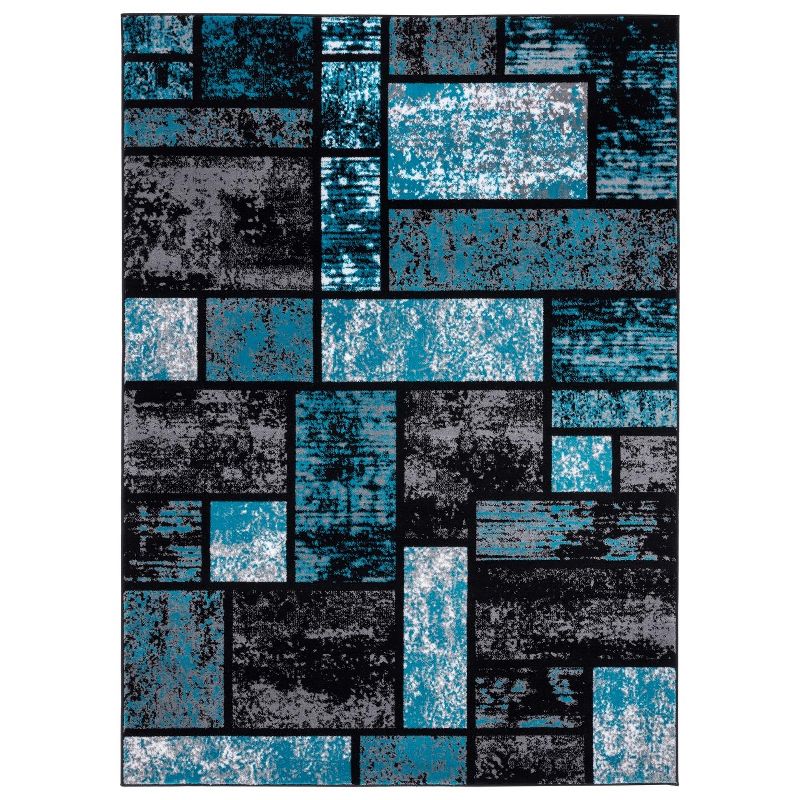 Luxe Weavers Geometric Squares Modern Colorblock Area Rug, 3 of 9