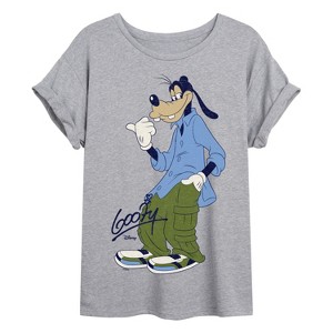 Women's - Disney - Goofy Oversized Oversized Graphic T-Shirt - 1 of 4