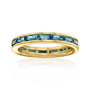 Ross-Simons 2.00 ct. t.w. London Blue Topaz Eternity Band in 18kt Gold Over Sterling - 1 of 4