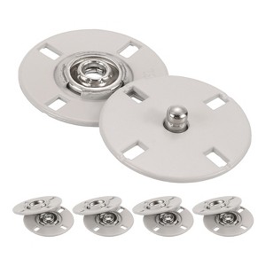 Unique Bargains Alloy Invisible Durable High Hardness Buckle Fasteners Press Studs Buttons 5 Pcs - 1 of 4