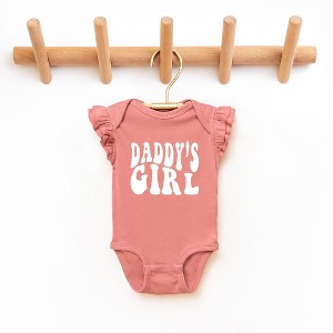 The Juniper Shop Daddy's Girl Wavy Baby Flutter Sleeve Bodysuit - 1 of 2